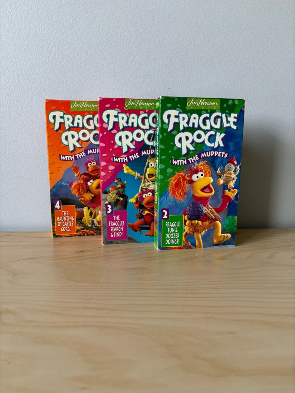 1993 - Jim Henson Fraggle Rock with the Muppets VHS Set - #2, 3, 4 📼 Tested